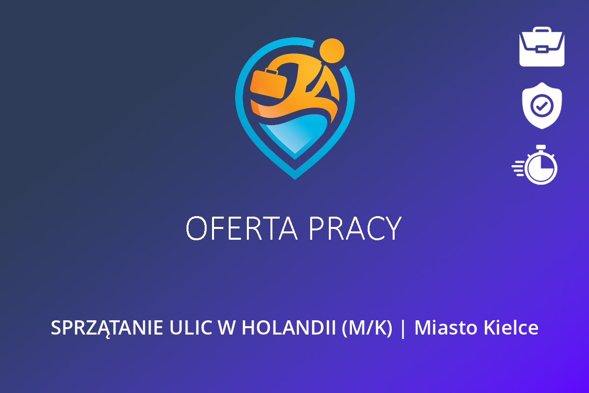  SPRZĄTANIE ULIC W HOLANDII (M/K) | Miasto Kielce